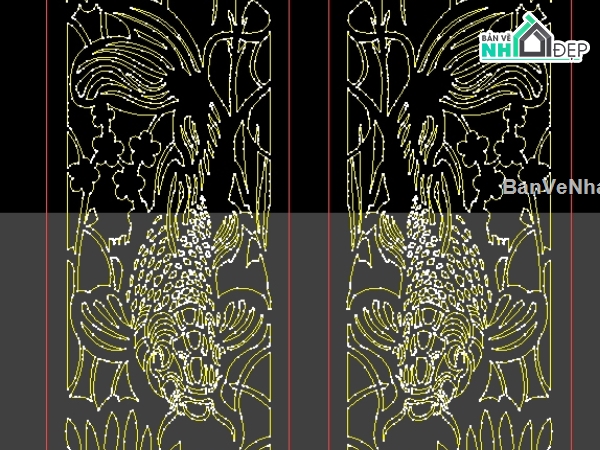 mẫu cắt cnc cá chép tài lộc,cá chép,mẫu cắt cnc,cổng cá chép CNC,Mẫu CNC cá chép.,Thiết kế CNC