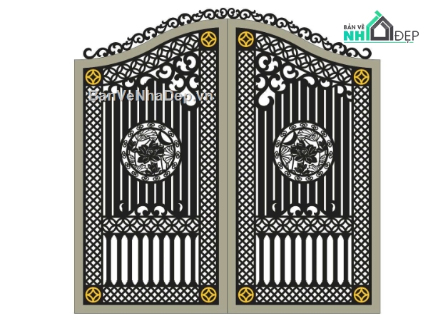 cn cổng 2 cánh,cnc cổng 2 cánh,mẫu cổng 2 cánh