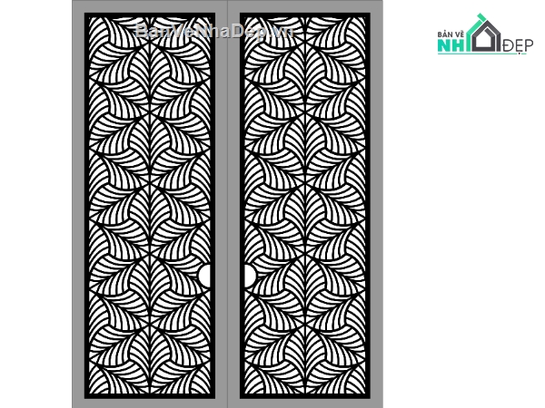 cn cổng 2 cánh,cnc 2 cánh,dxf cổng lá cnc