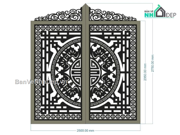 cổng trống đồng cnc,cổng 2 cánh cnc,file cnc cổng 2 cánh,mẫu cnc cổng 2 cánh