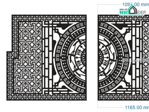 cổng trống đồng cnc,cổng 2 cánh cnc,file cnc cổng 2 cánh