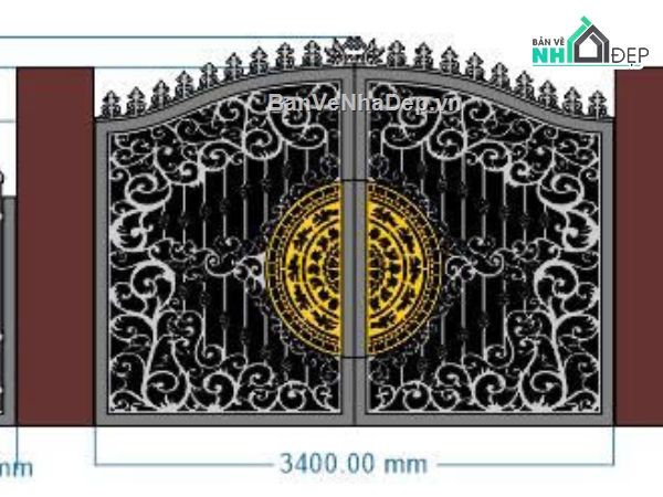 cổng và hàng rào,hàng rào,cổng rào,cổng 2 cánh