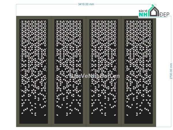 cổng đẹp 4 cánh,Mẫu cổng 4 cánh cnc,file cnc cổng 4 cánh