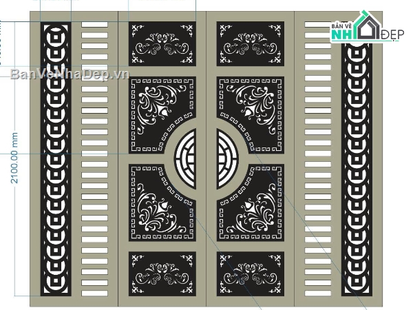 hoa văn cnc,Mẫu cổng 4 cánh cnc,cổng hoa văn 4 cánh,cổng 4 cánh cnc