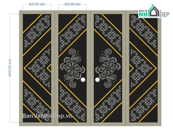 cổng 4 cánh cnc,file cnc cổng 4 cánh,mẫu cổng 4 cánh