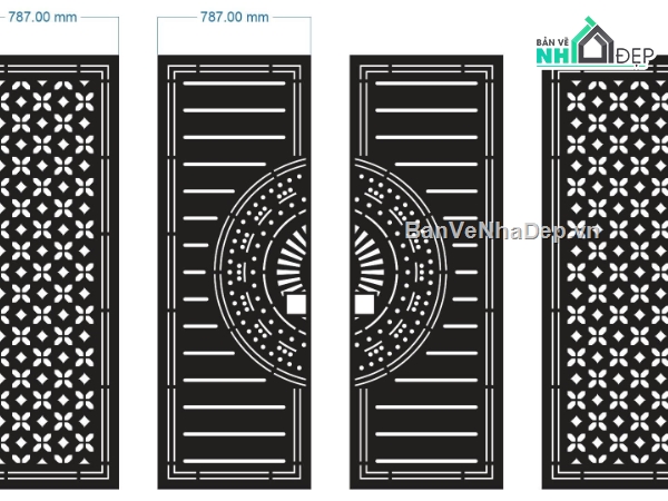 Mẫu cổng 4 cánh cnc,file cnc cổng 4 cánh,mẫu cổng 4 cánh cnc