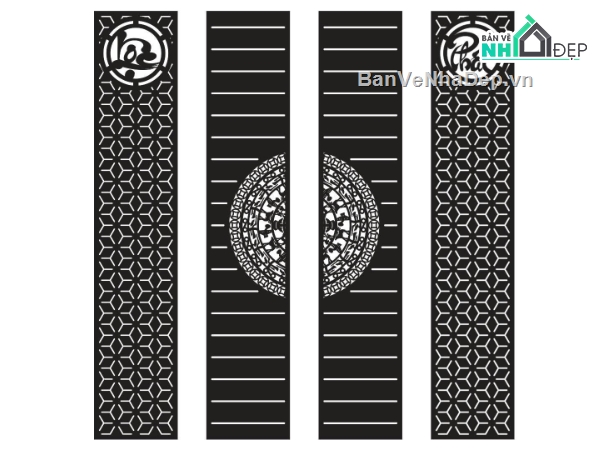 Mẫu cổng 4 cánh cnc,cổng 4 cánh cnc,cổng dxf