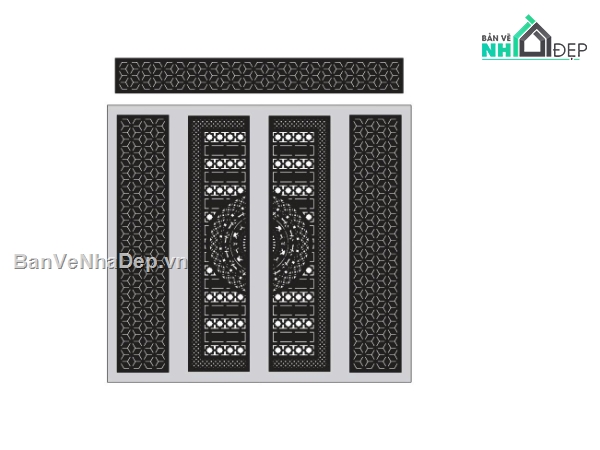 Mẫu cổng 4 cánh cnc,ô thoáng,cổng 4 cánh cnc,cổng 4  cánh cnc