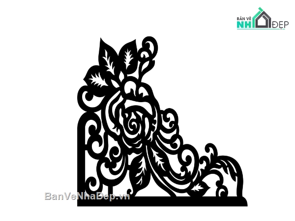 hoa góc cnc,file cnc hoa góc,cnc hoa góc,hoa hồng cnc