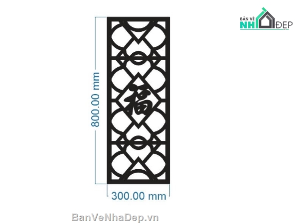 vách chữ cnc,vách chữ phúc,file vách chữ phúc