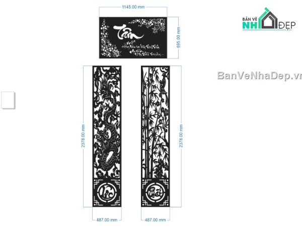 vách cổng cnc,rồng cnc,vách cổng
