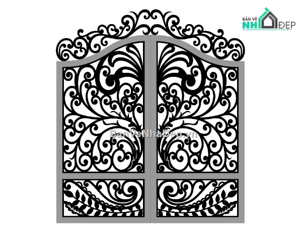 cổng cnc đẹp,mẫu cnc đẹp,cổng 2 cánh