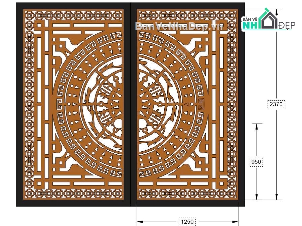 cổng trống đồng cnc,file cổng trống đồng,cổng trống dơi