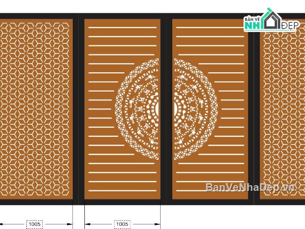 cổng trống đồng,file cổng 4 cánh,cổng cnc