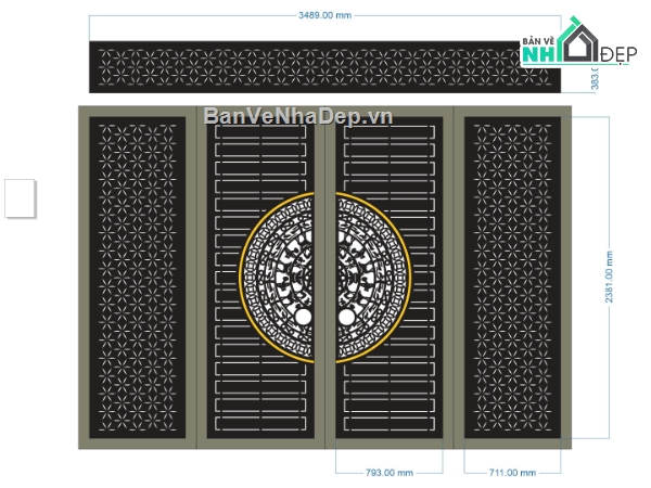Mẫu cổng 4 cánh cnc,cổng 4 cánh cnc,cổng 4  cánh cnc