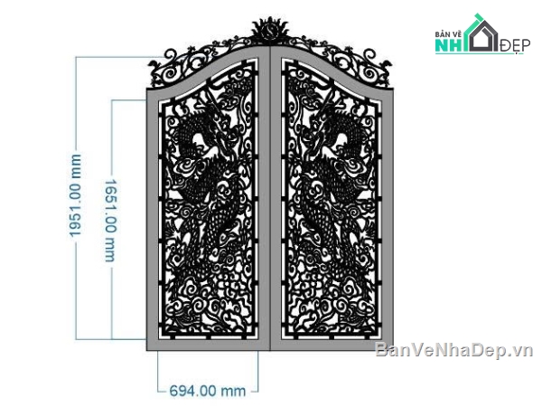 mẫu cổng,mẫu cnc cổng,mẫu cổng 2 cánh