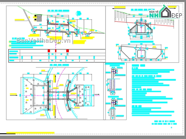 cống hộp 2.5m x2.5m,cống hộp đôi,file cad cống hộp đôi