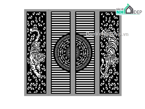 mẫu cnc cổng,cnc mẫu cổng,cổng con hổ