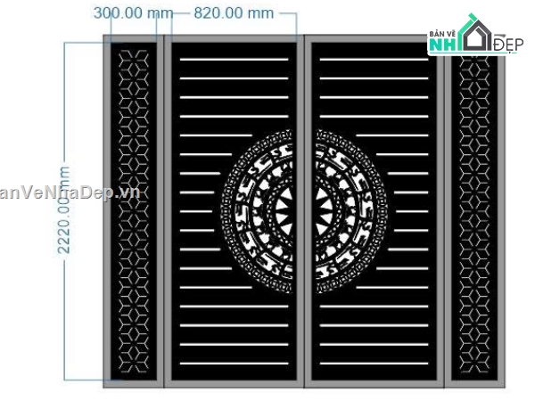 mẫu cổng,cổng trống đồng cnc,mẫu cnc cổng