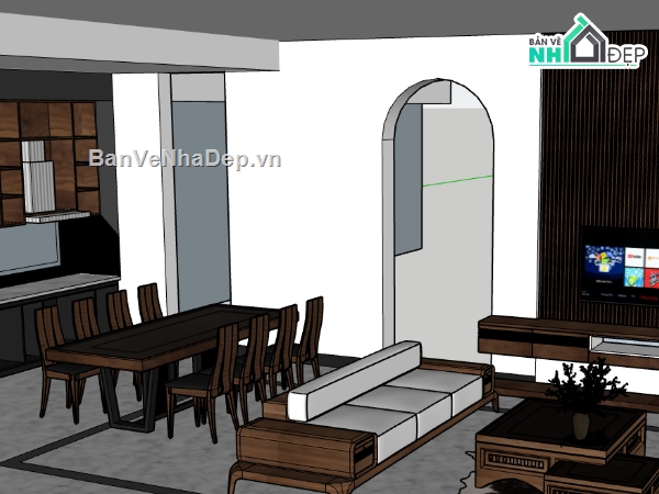 nội thất phòng khách,sketchup nội thất,sketchup phòng khách,Mẫu nội thất phòng khách,nội thất phòng khách sketchup