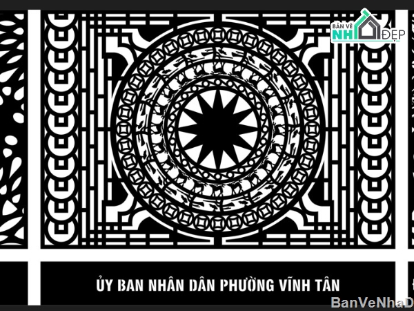 hàng rào trống đồng,Mẫu CNC hàng rào,bản vẽ hàng rào