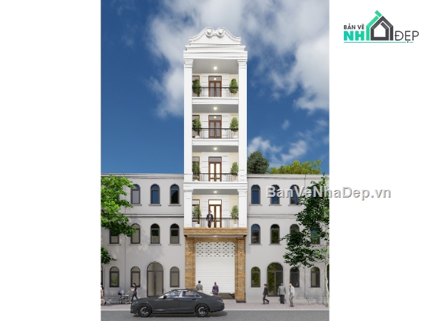 nhà lô 5 tầng,nhà 5 tầng,nhà lô 5x15m