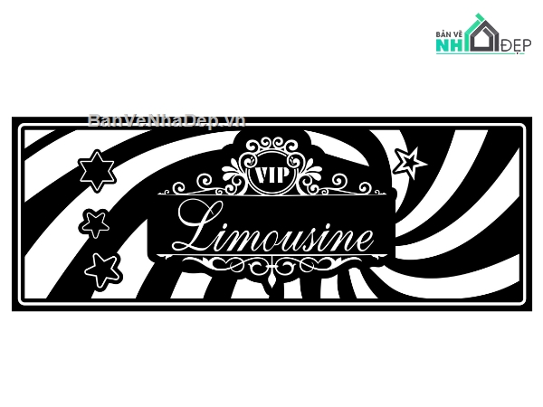 logo xe Limousine,logo VIP CNC,mẫu logo xe đẹp