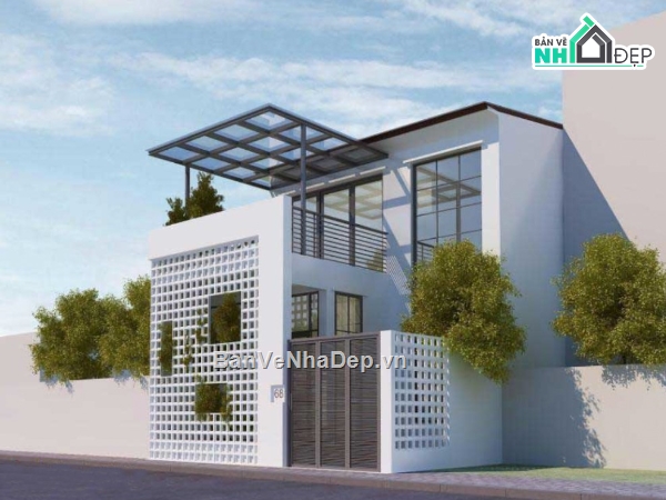 Thiết kế nhà phố,nhà hiện đại,nhà phố 5 x 10m