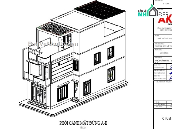 Biệt thự 3 tầng,revit biệt thự 3 tầng,biệt thự 3 tầng file revit
