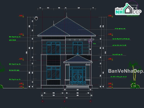 Biệt thự 2 tầng hiện đại,kiến trúc 2 tầng,kết cấu 2 tầng,điện nước 2 tầng