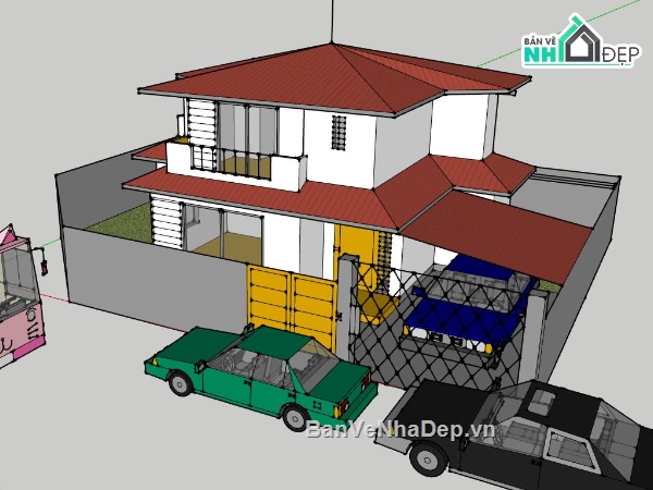 su nhà 2 tầng,bản vẽ nhà 2 tầng su,file su nhà 2 tầng