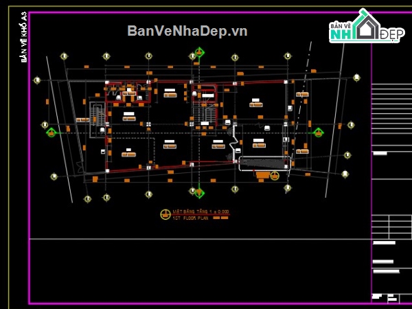 4 tầng,quán cà phê 4 tầng,cad quán cà phê 4 tầng