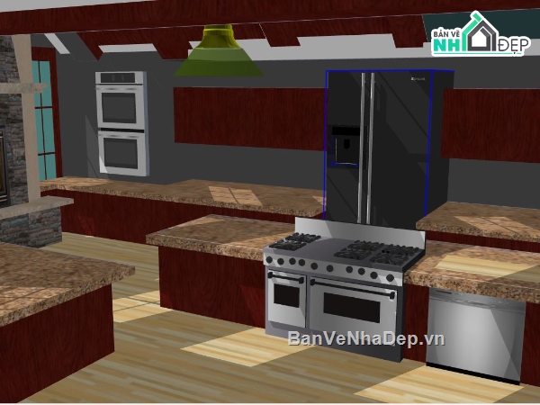 model sketchup phòng bếp,model su phòng bếp,file sketchup phòng bếp
