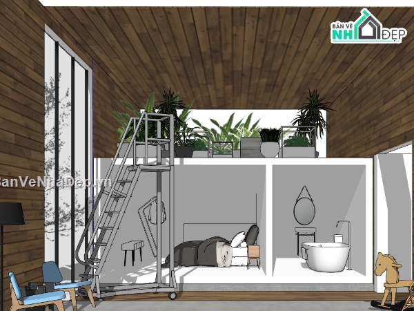 mẫu su phòng ngủ,model su phòng ngủ,sketchup phòng ngủ