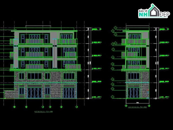 bản vẽ shophouse lô góc,shophouse 5 tầng 6x19m,nhà phố kết hợp kinh doanh,nhà mặt tiền 6m,Bản vẽ Shophouse 5 tầng 6x19m lô góc