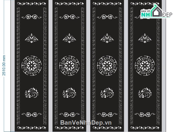 cổng 4 cánh hiện đại,mẫu cổng 4 cánh,file cnc cổng 4 cánh