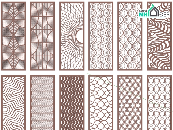 Thư viện vách ngăn CNC,Thư viện sketchup,vách cnc,CNC,file sketchup