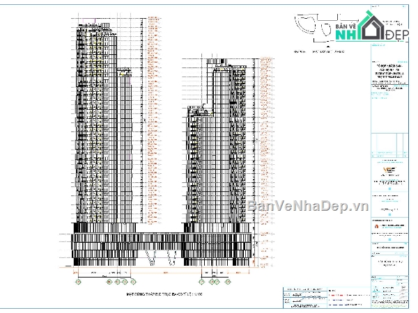 Khách sạn du lịch,file autocad khách sạn,bản vẽ khách sạn 51 tầng,thiết kế khách sạn