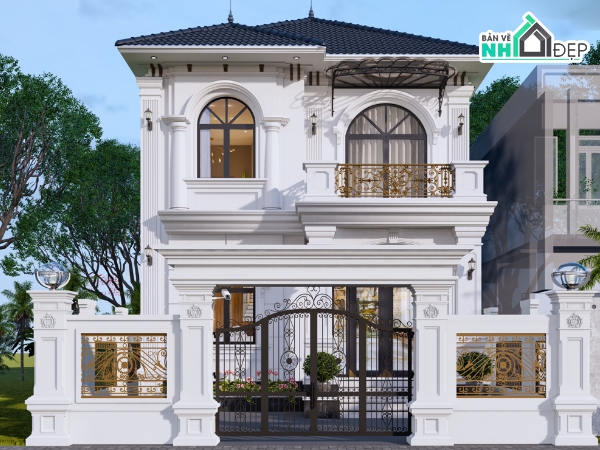 biệt thự 2 tầng,2 tầng,bản vẽ 2 tầng,bản vẽ biệt thự,bản vẽ  biệt thự,bản vẽ