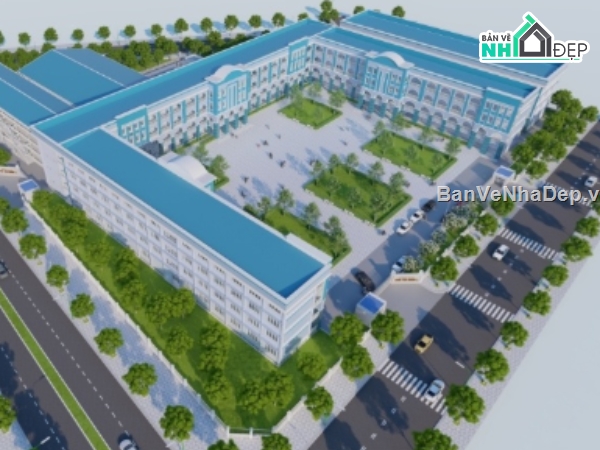 trường học,file cad trường học,trường học file cad