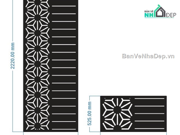 Vách cổng bông tuyết nan ngang,file dxf vách cổng cnc,vách cổng cnc file dxf