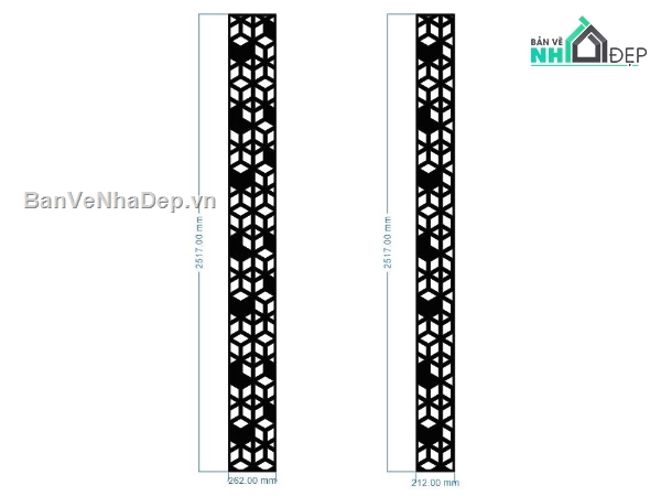 Vách cổng hình thoi,file dxf vách cổng,dxf vách cổng