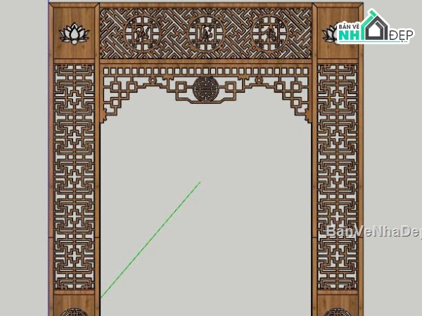 file sketchup,hiện đại,sản xuất,vách thờ hiện đại