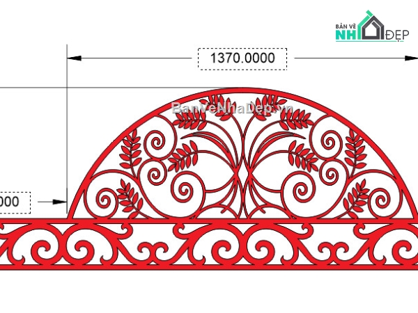 dxf vòm ban công cắt cnc,autocad thiết kế vòm ban công,file cắt cnc mẫu vòm ban công