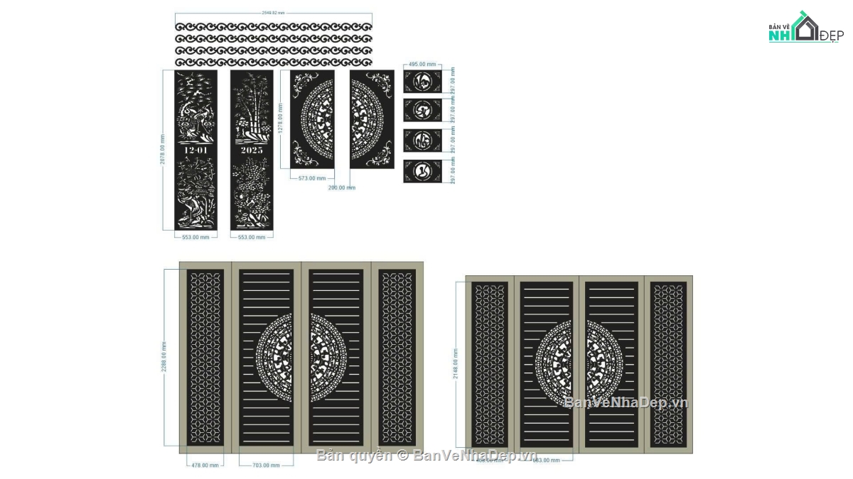 cổng 4 cánh cnc,cnc 4 cánh,cổng tứ quý cnc