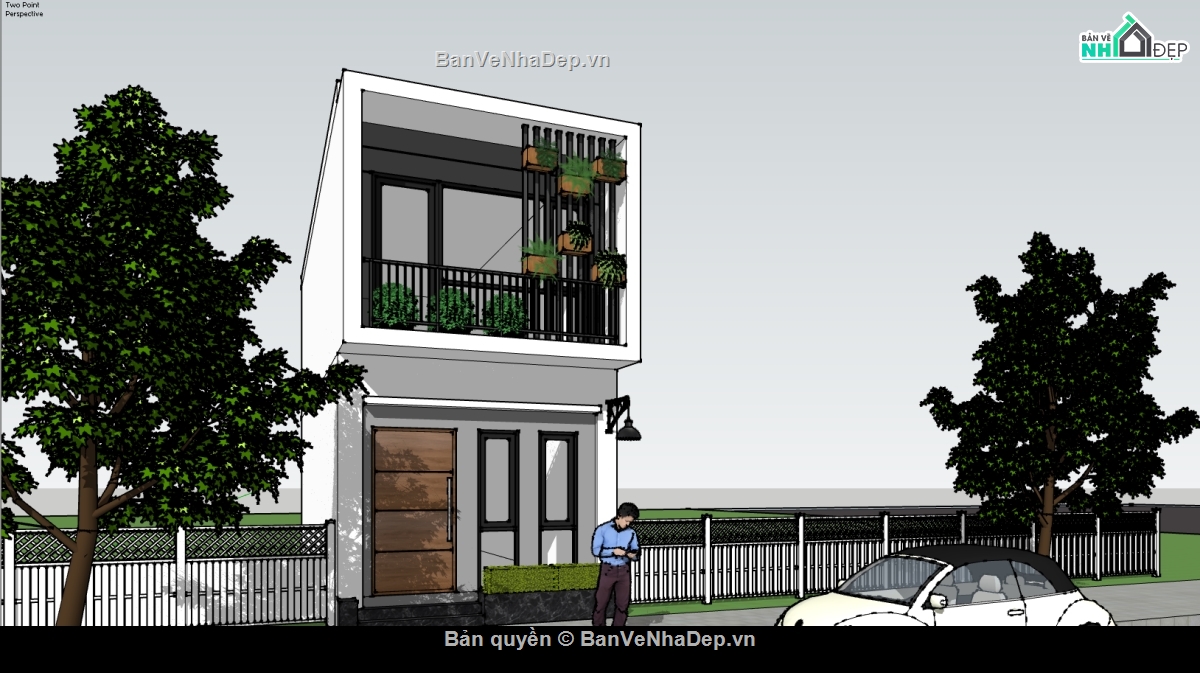 file su nhà phố 2 tầng,model su nhà phố 2 tầng,sketchup nhà phố 2 tầng,model sketchup nhà phố 2 tầng