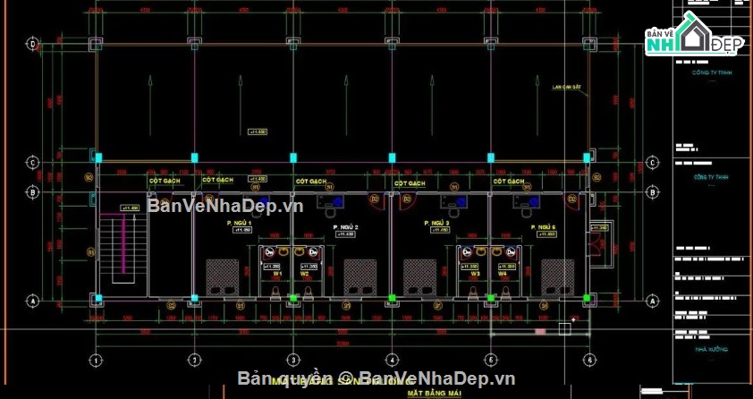 bản vẽ tòa nhà văn phòng 4 tầng,thiết kế văn phòng 4 tầng,nhà văn phòng