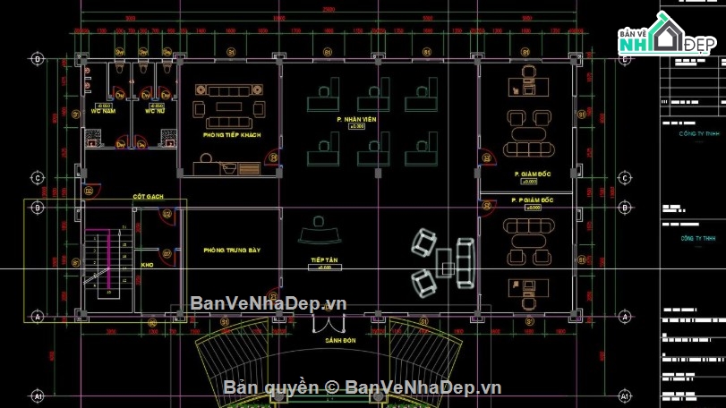 bản vẽ tòa nhà văn phòng 4 tầng,thiết kế văn phòng 4 tầng,nhà văn phòng