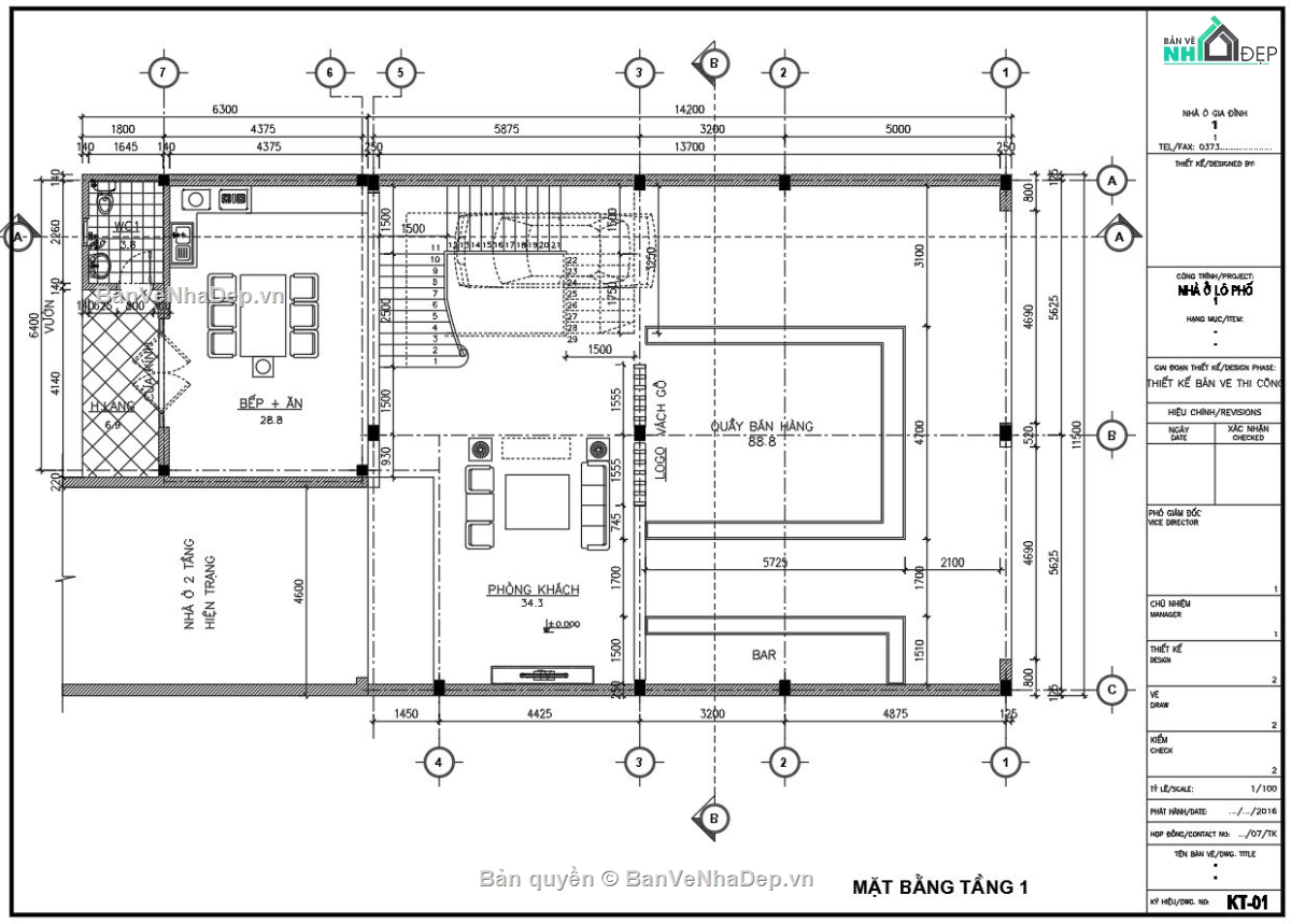 nhà ở kết hợp kinh doanh,Cửa hàng vàng bạc 4 tầng,nhà phố 4 tầng 11.5x14.2m,bản vẽ cửa hàng kinh doanh