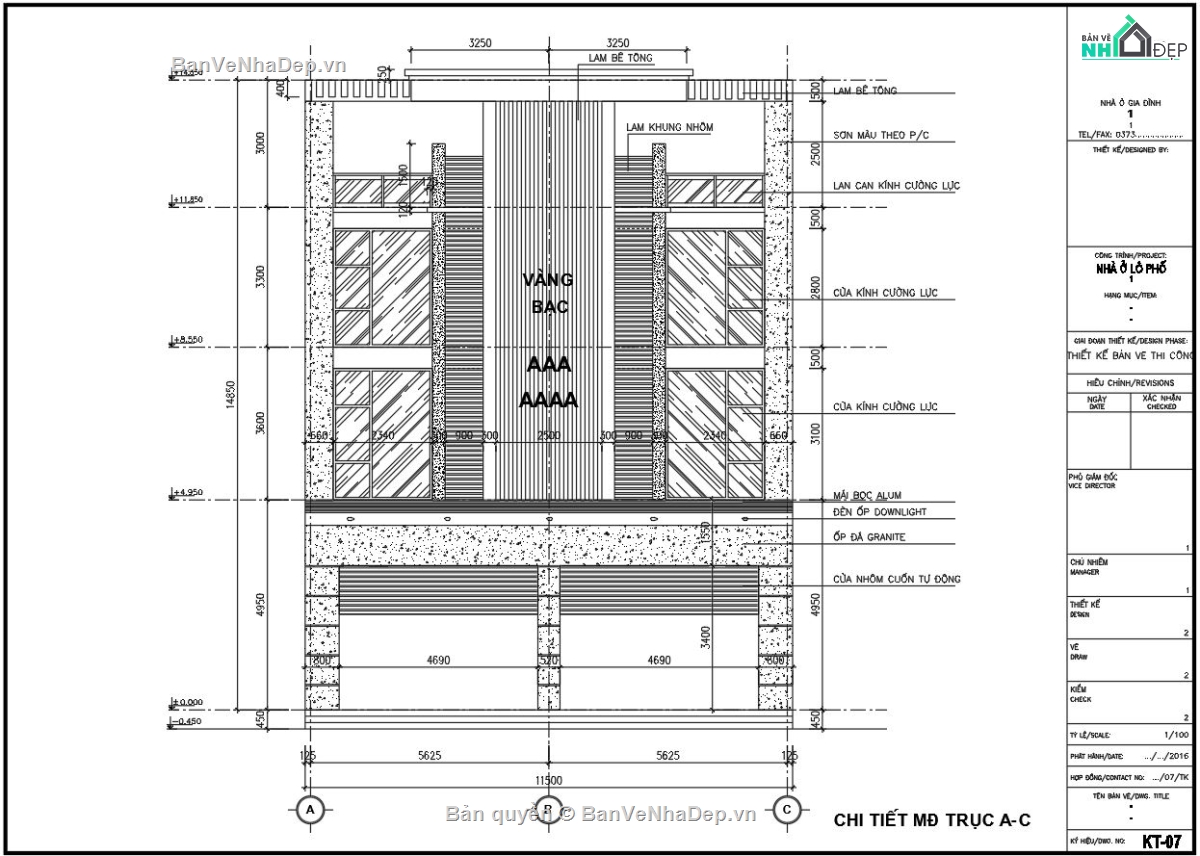 nhà ở kết hợp kinh doanh,Cửa hàng vàng bạc 4 tầng,nhà phố 4 tầng 11.5x14.2m,bản vẽ cửa hàng kinh doanh